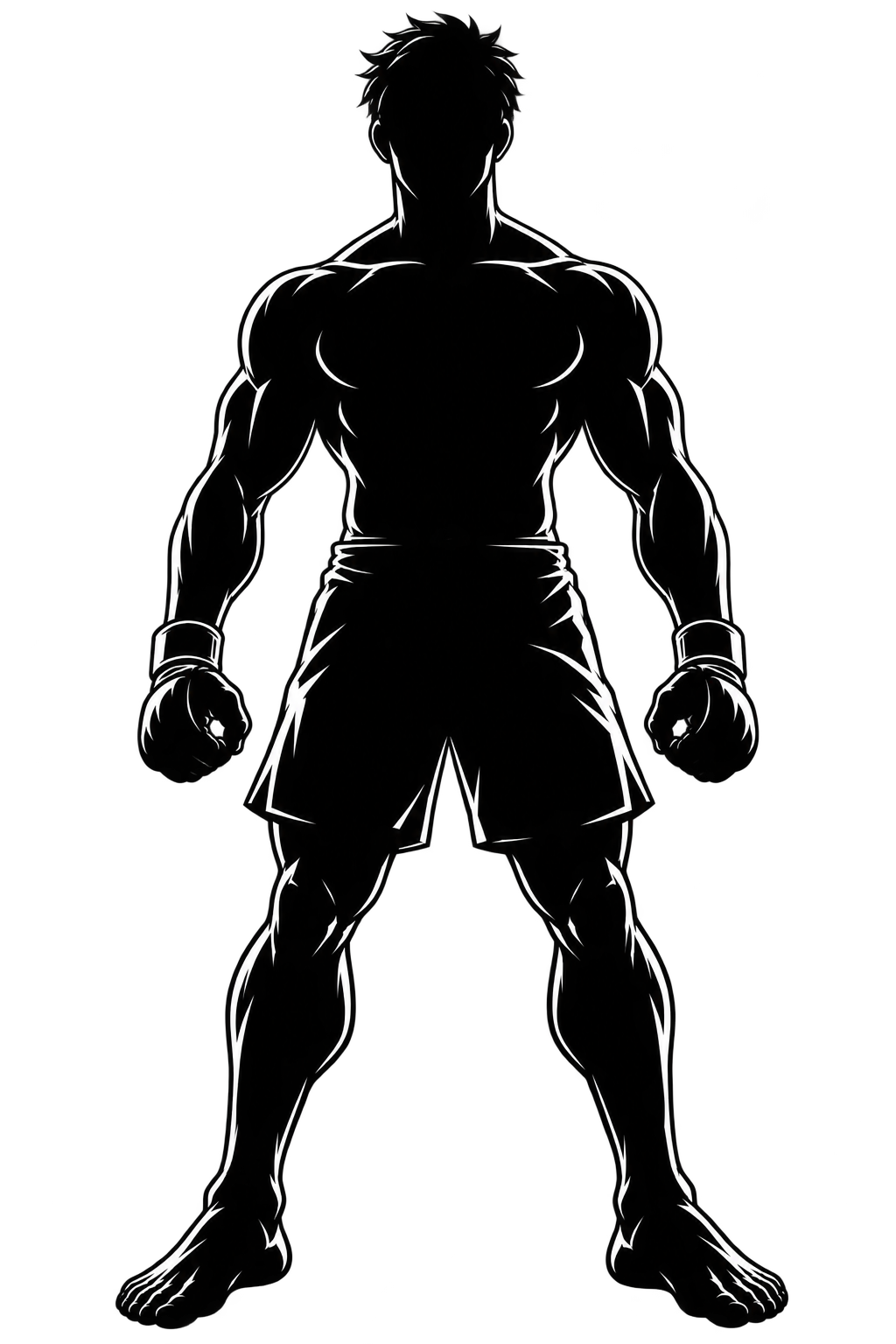 Mystery fighter silhouette